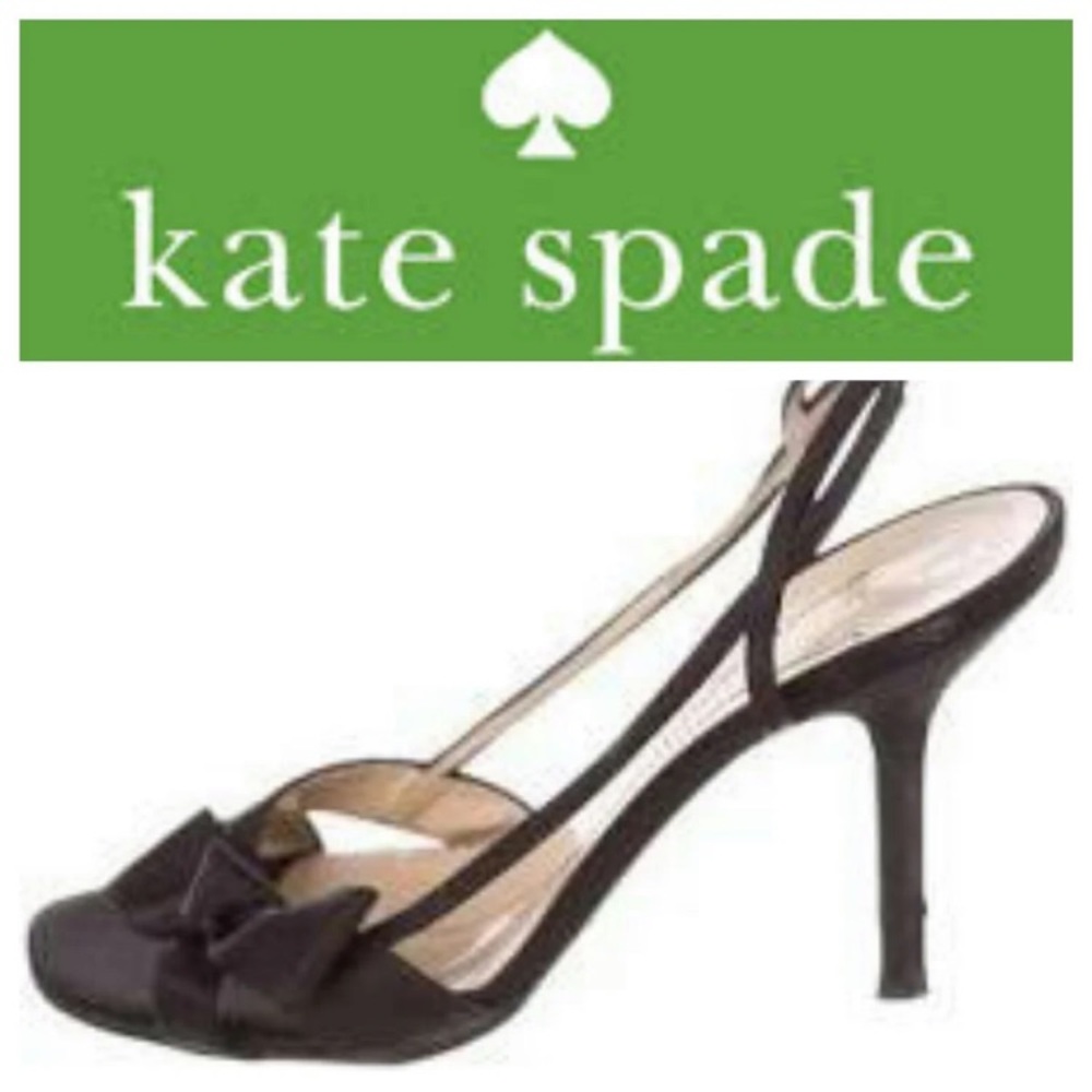 Kate Spade Lover Slingback Bow Heels Black